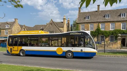 Getty Images Bus in Broadway, Worcestershire