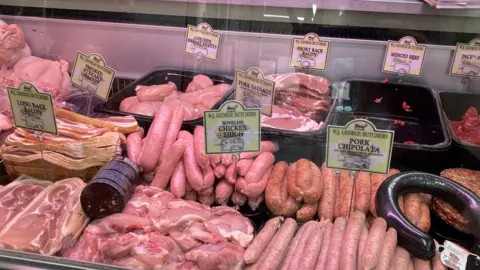 BBC Meat at WJ George butchers, Talgarth