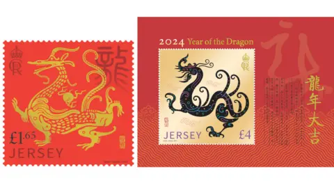 Jersey Post Year of the Dragon stamp issue