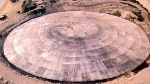 AFP Runit Dome, nuclear waste dump, in the Marshall Islands, 1980