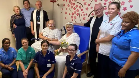 Royal Preston Hospital Wedding party in the hospital
