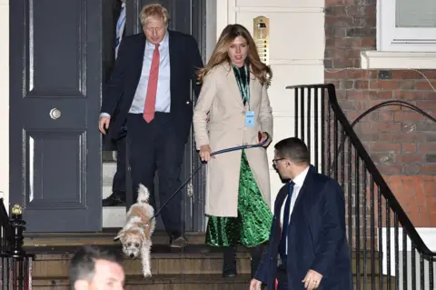 EPA Boris Johnson, Carrie Symonds and their dog