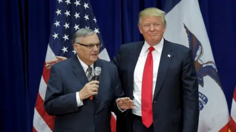 Reuters Joe Arpaio and Donald Trump, Marshalltown, Iowa 26 January 2016