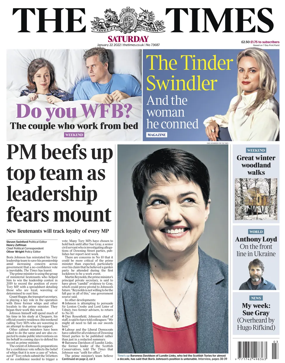 BBC Times front page - 22/02/22