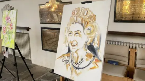 Theo Chikomba/BBC Artwork on display at St Paul's Church, Bedford