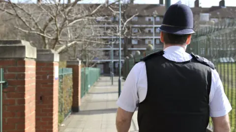 New Scotland Yard Press Bureau Met Police Officer on the beat