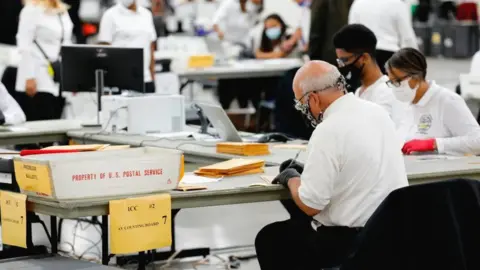 Getty Images Detroit TFC Center election counting on 4 November