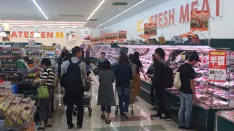 Jonathan Knight Supermarket in Hokkaido after the warning