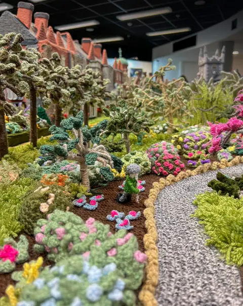 Martin Barber/BBC Detail of the knitted gardens of Sandringham House