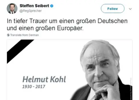 Helmut Kohl dies: Tributes from around the world