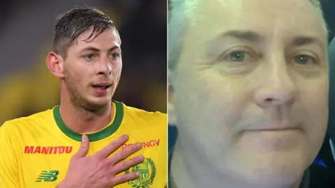 Getty Images/David Ibbotson Emiliano Sala and David Ibbotson