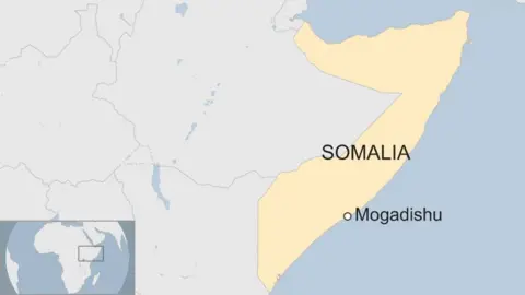 A map showing Mogadishu