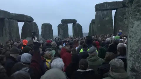 Winter Solstice sunrise 2017 at Stonehenge