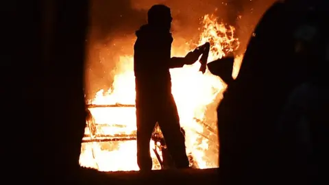 PAcemaker Petrol bombs were thrown at police in Carrickfergus on Monday night