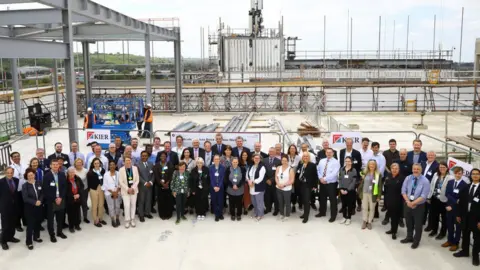 Bedfordshire Hospitals NHS Foundation Trust Staff on the building site