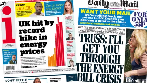 i and Daily Mail front page