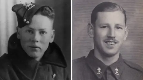 PA Media Left: Rifleman Sidney Arthur Davies. Right: Bombardier George Sebastian Pitfield