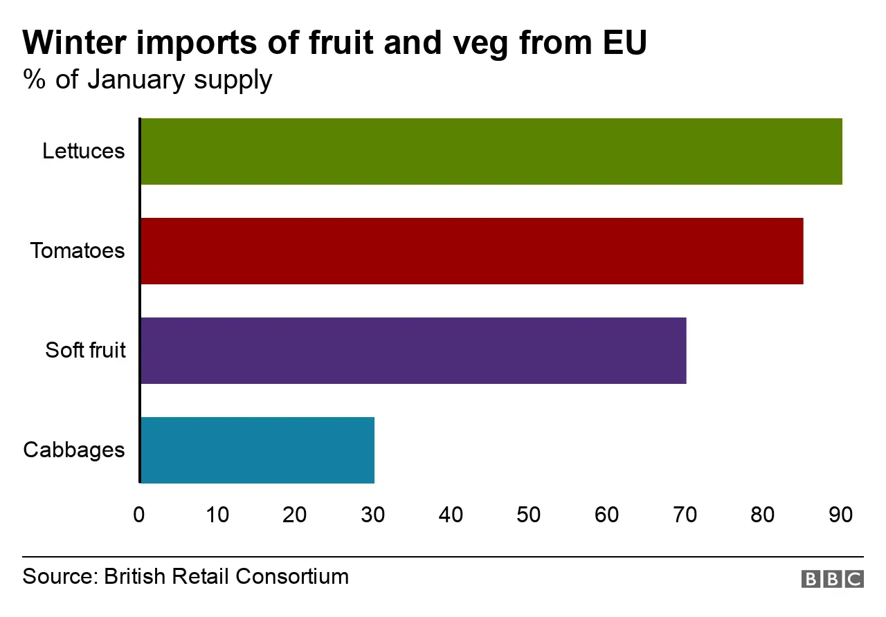 Winter imports of fruit and veg from EU