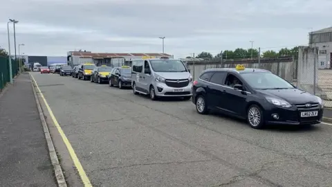 Convoy of taxi drivers