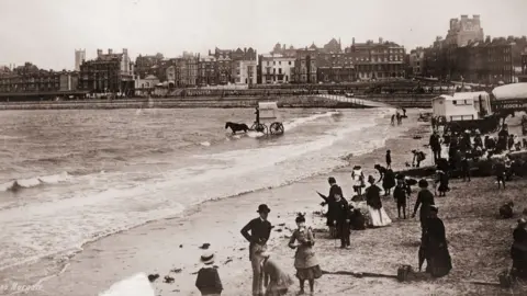 Getty Images Victorian daytrippers on the beach at Margate