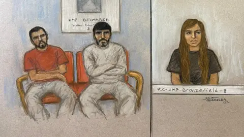 Julia Quenzler (L-R) Faisal Malik, Urfan Sharif, Beinash Batool.