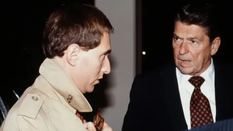 Getty Images Roger Stone and Ronald Reagan