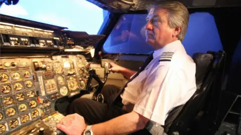 Mike Bannister Mike Bannister in Concorde's cockpit