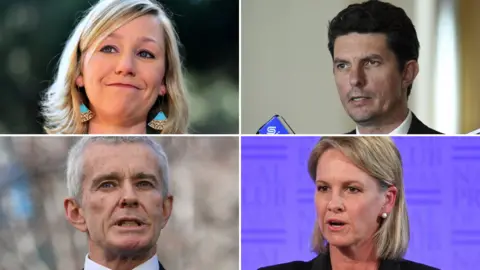 EPA A composite image of ineligible senators Larissa Waters, Scott Ludlam, Fiona Nash and Malcolm Roberts