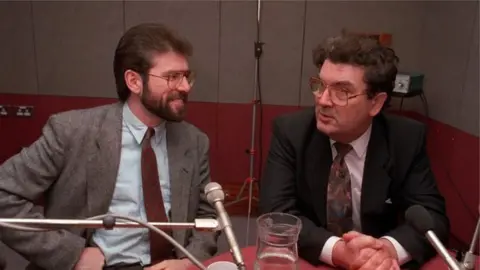 Pacemaker Adams engaged in secret talks with the then leader of the Social Democratic and Labour Party leader, John Hume