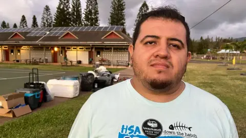 Sergio Martinez, a volunteer on Maui