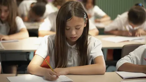 Getty Images Child doing a test