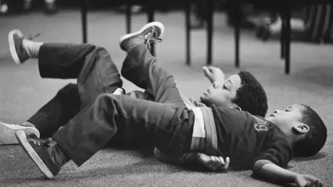 Historic England Archive Leeds West Indian Centre children playing at opening event
