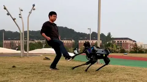Edinburgh University Robotic dog being tested