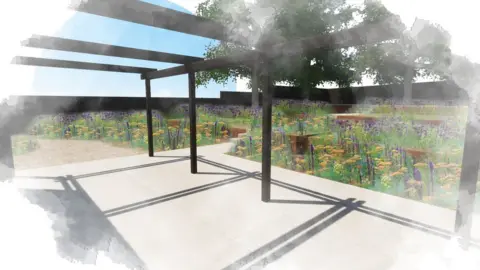 Northamptonshire Health Foundation Trust An artist visualisation of how The Warren's new garden could look