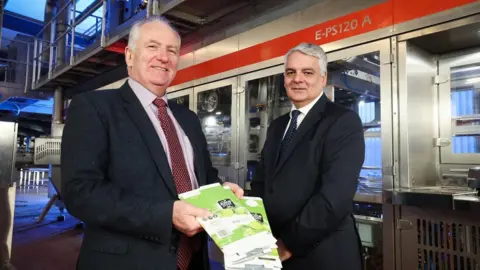 Invest NI Peter Mulrine, Chairman, Mulrines; and Mel Chittock, Interim CEO, Invest NI.