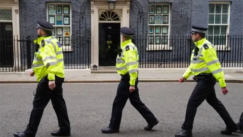 PA Media Police outside 10 Downing St