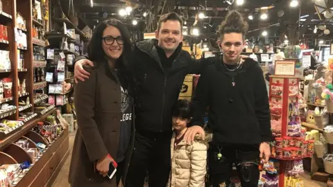 Barrai Omuireagain Barrai Omuireagain, with wife Katie, Chase and Maeve in the Duty Free at Detroit