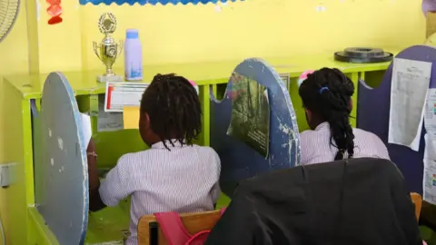 Pupils at Almasi school