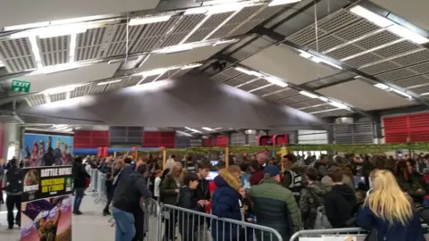 Reenie Greenwood/Facebook Queues for Fortnite Live Norwich