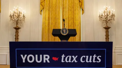 Getty Images An event celebrating the Republican tax cut plan in the East Room of the White House in Washington DC on Friday, June 29, 2018