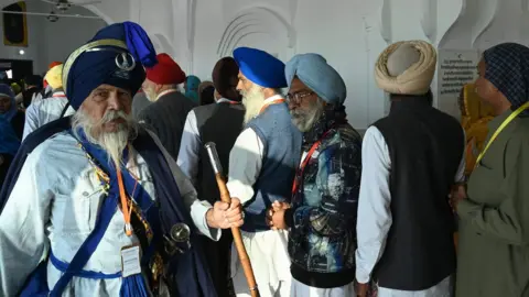 AFP Sikh pilgrims visit the Shrine of Baba Guru Nanak Dev