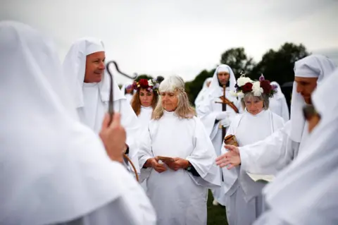 Henry Nicholls/ Reuters Members of the Druid Order take part in a ceremony to celebrate the autumn equinox