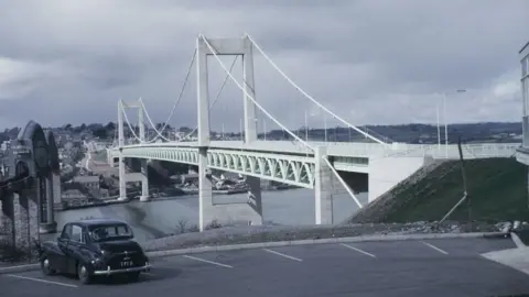 Getty Images The Tamar Bridge in 1961
