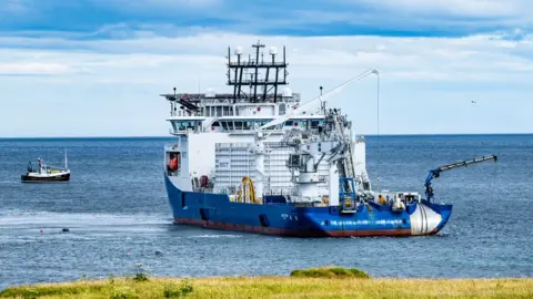 SSEN The NKT Victoria Shetland - a subsea cable-laying vessel.