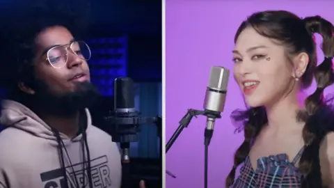 Ashwin Bhaskar Ashwin Bhaskar and AleXa in the music video for the cover of Tattoo