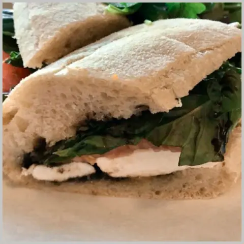 Chelsea Thomas Caprese sandwich