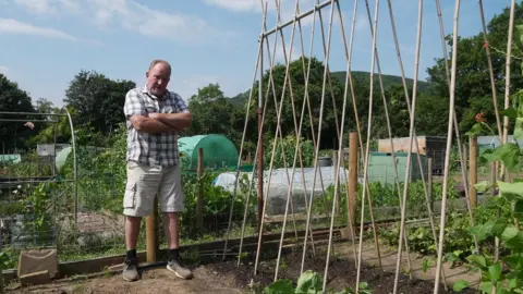 David Legge on his allotment