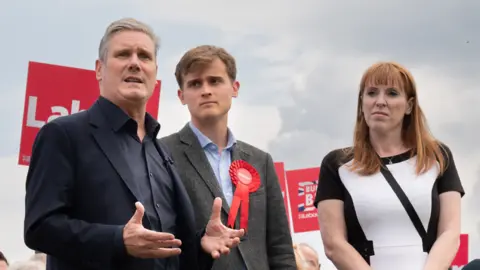 Keir Starmer, Keir Mather and Angela Rayner