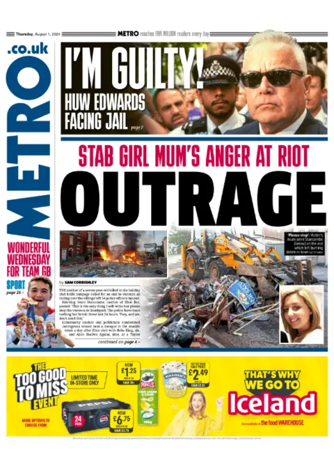 Metro front page