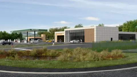 ADS Design Another angle of the service station exterior